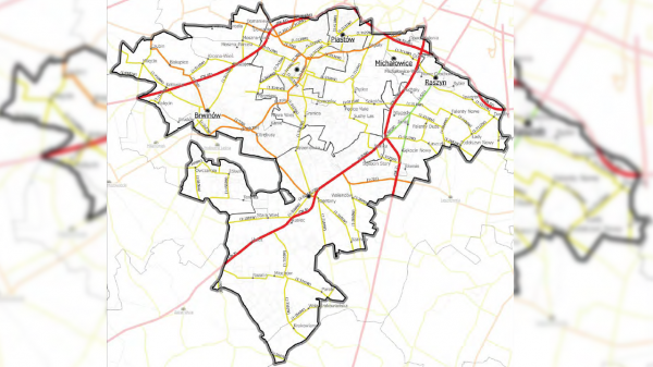 Plan sieci dróg powiatowych Powiatu Pruszkowskiego  na lata 2017-2030